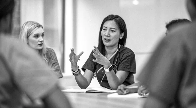 Group on nurses discussing patient exposure to DEHP.